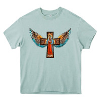 Arona our lady of guadalupe cross with wings Heavy Core Tee - BarkalooDesign