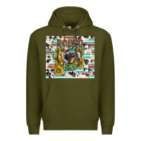 Army Green rodeo girl Premium Hoodie - TumblerDesignByShophia