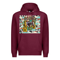 Burgundy rodeo girl Premium Hoodie - TumblerDesignByShophia