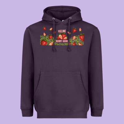 Feeling Berry Good Heavyweight Hoodie Designed By Tumblerdesignbyshophia