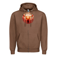 Chestnut Western Cowboy Sunset Bull Skull Zipper Hoodie - Bettercallsaul