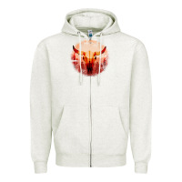 Oatmeal Heather Western Cowboy Sunset Bull Skull Zipper Hoodie - Bettercallsaul