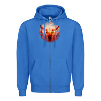 True Royal Western Cowboy Sunset Bull Skull Zipper Hoodie - Bettercallsaul