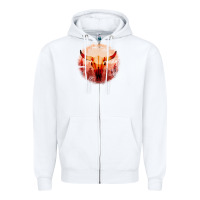 White Western Cowboy Sunset Bull Skull Zipper Hoodie - Bettercallsaul