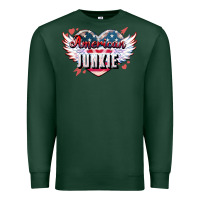 Sports Green American junkie 4th of july Premium Sweatshirt - HowdyJamesFarm