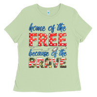 Matcha home of the free because of the brave Ladies Tee - HRA Design Shop