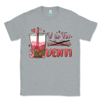 Heather Grey v is for valentine venti Classic Tee - MaliasSmallBusiness
