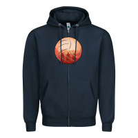 Navy Cowboy Sunset Volleyball Zipper Hoodie - Bettercallsaul