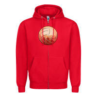 Red Cowboy Sunset Volleyball Zipper Hoodie - Bettercallsaul