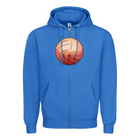 True Royal Cowboy Sunset Volleyball Zipper Hoodie - Bettercallsaul