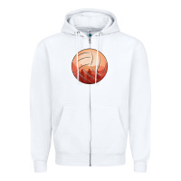 White Cowboy Sunset Volleyball Zipper Hoodie - Bettercallsaul