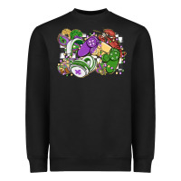 Black gamer mardi gras game controller Heavyweight Sweatshirt - MaliasSmallBusiness