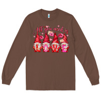 Chestnut all you need is love Long Sleeve Tee - NancyCooperArtShop