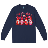 Navy all you need is love Long Sleeve Tee - NancyCooperArtShop