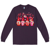 Plum all you need is love Long Sleeve Tee - NancyCooperArtShop
