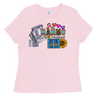 Bubblegum Pink mammo technologist Ladies Tee - CowhideDigitalArt