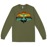Army Green thunderbird wild soul Long Sleeve Tee - JahusDesignShop