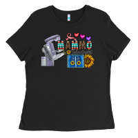 Black mammo technologist Ladies Tee - CowhideDigitalArt