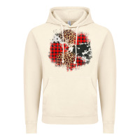 Vintage Artic leopard cowhide Christmas plaid patches Vintage Hoodie - Jasminsmagicworld