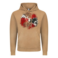 Vintage Camel leopard cowhide Christmas plaid patches Vintage Hoodie - Jasminsmagicworld