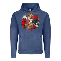Vintage Denim leopard cowhide Christmas plaid patches Vintage Hoodie - Jasminsmagicworld