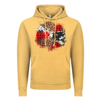 Leopard Cowhide Christmas Plaid Patches Vintage Hoodie | Teevron