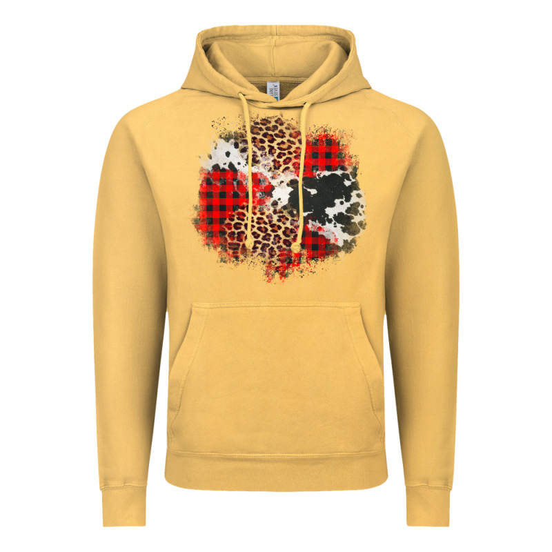 Leopard Cowhide Christmas Plaid Patches Vintage Hoodie by Jasminsmagicworld | Teevron
