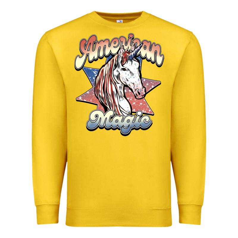 American Unicorn Magic Premium Sweatshirt by HowdyJamesFarm | Teevron