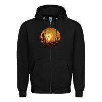 Black Desert Cactus Sunset Volleyball Zipper Hoodie - Bettercallsaul