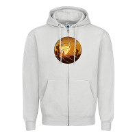 Dove Grey Desert Cactus Sunset Volleyball Zipper Hoodie - Bettercallsaul