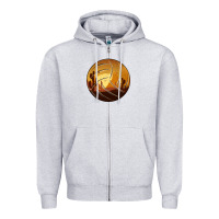 Heather Grey Desert Cactus Sunset Volleyball Zipper Hoodie - Bettercallsaul