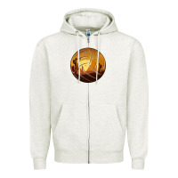 Oatmeal Heather Desert Cactus Sunset Volleyball Zipper Hoodie - Bettercallsaul