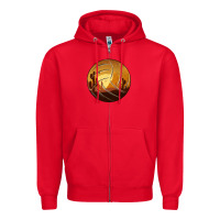 Red Desert Cactus Sunset Volleyball Zipper Hoodie - Bettercallsaul