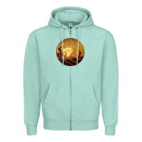 Seafoam Desert Cactus Sunset Volleyball Zipper Hoodie - Bettercallsaul