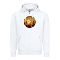 White Desert Cactus Sunset Volleyball Zipper Hoodie - Bettercallsaul
