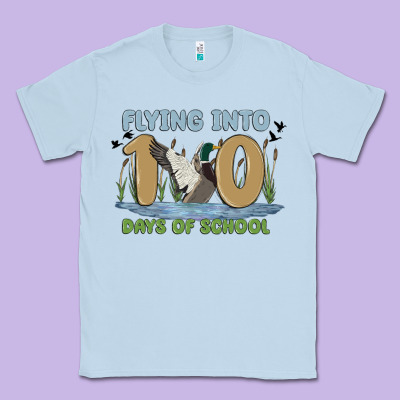 Flying Into 100 Days Of School Classic Tee Designed By Maliassmallbusiness