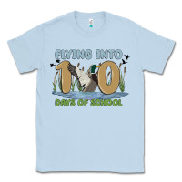 Dusty Blue flying into 100 days of school Classic Tee - MaliasSmallBusiness