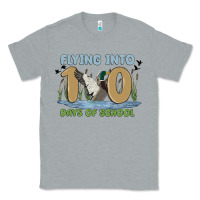 Heather Grey flying into 100 days of school Classic Tee - MaliasSmallBusiness