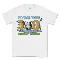 White flying into 100 days of school Classic Tee - MaliasSmallBusiness