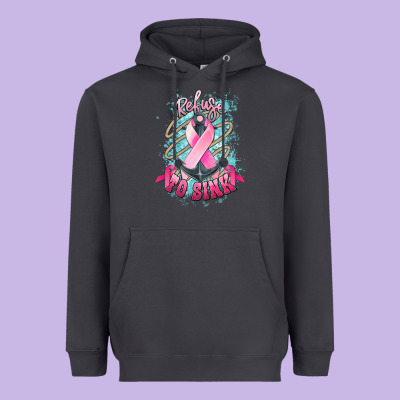Refuse To Sink Cancer Anchor Cancer Awareness Heavyweight Hoodie Designed By Howdyjamesfarm
