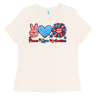 Bone peace love america Ladies Tee - HRA Design Shop