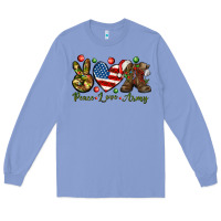 Peace Love Army Christmas Long Sleeve Tee | Teevron