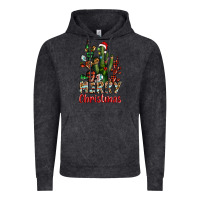Vintage Black merry christmas cactus western Vintage Hoodie - BarkalooDesign