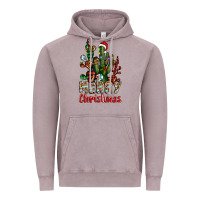 Vintage Zinc merry christmas cactus western Vintage Hoodie - BarkalooDesign