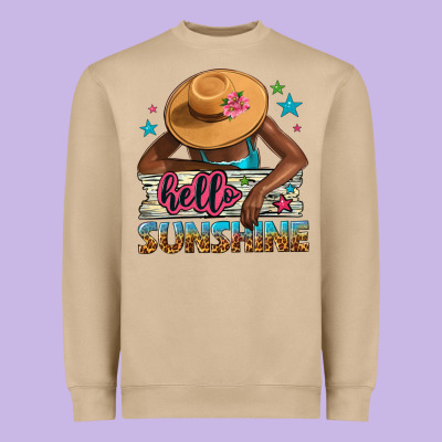 Hello Sunshine Heavyweight Sweatshirt Designed By Nancycooperartshop