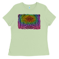 Matcha colorful zebra background Ladies Tee - RanaPortraitStore