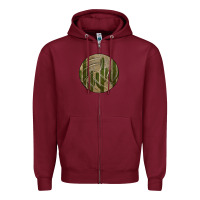 Burgundy Old Cactus Vintage Volleyball Zipper Hoodie - Bettercallsaul