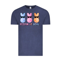 Vintage Denim peepin it real easter glitter Vintage Tee - MaliasSmallBusiness