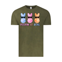 Vintage Olive peepin it real easter glitter Vintage Tee - MaliasSmallBusiness