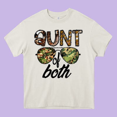 Aunt Of Both Heavy Core Tee Designed By Cowhidedigitalart